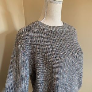 Jcrew Silver Sparkle Holographic Sweater Size M